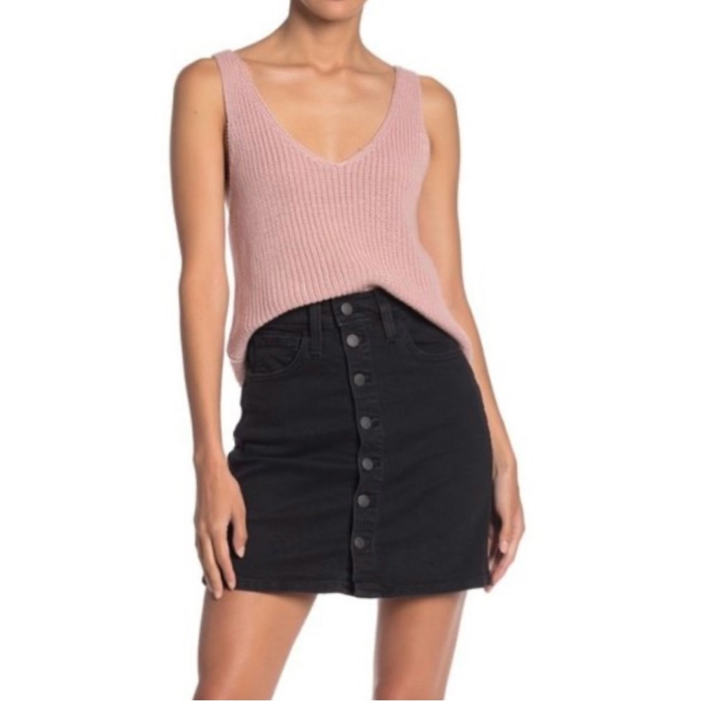 Madewell denim A-line mini skirt